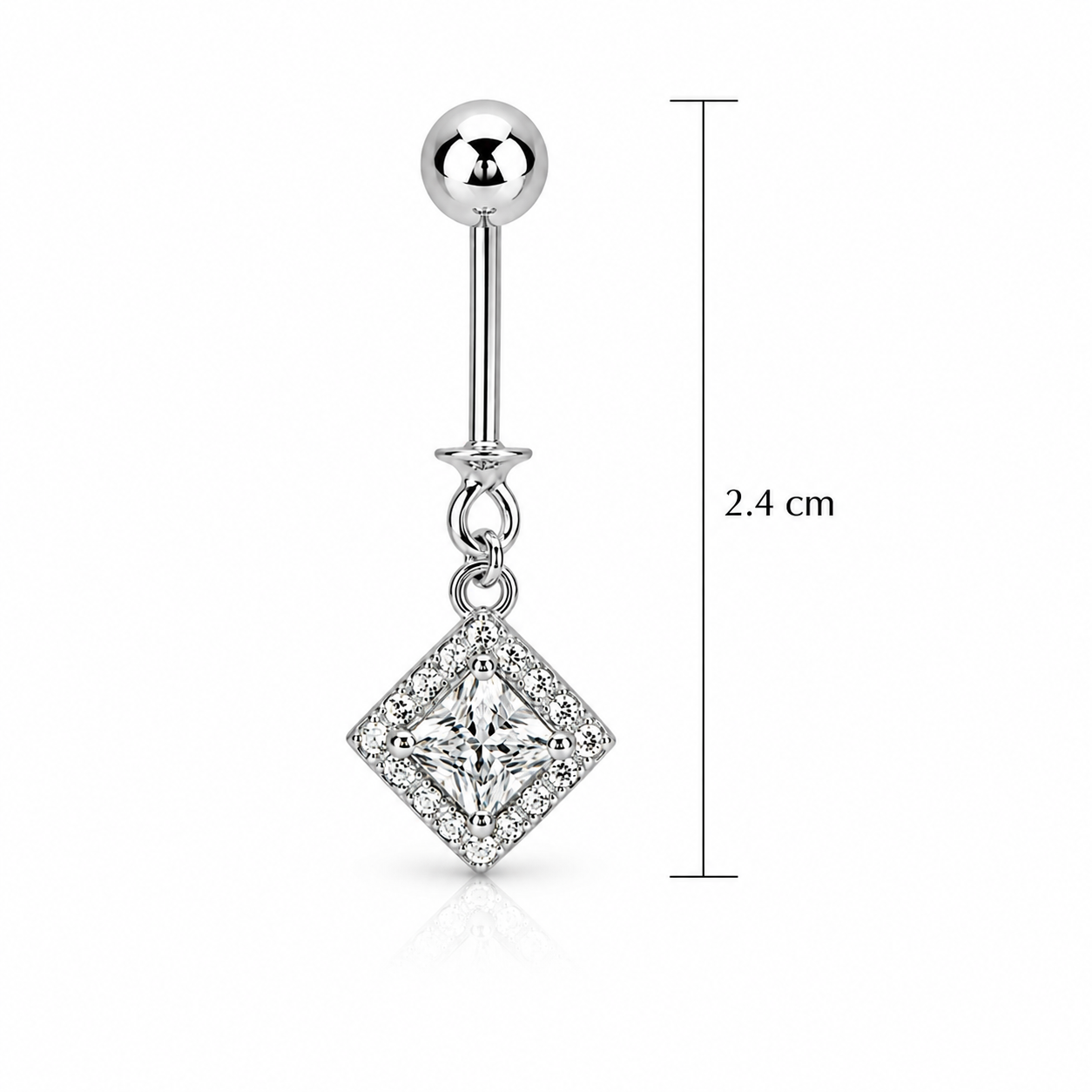 Princess Halo Helix Drop Earring