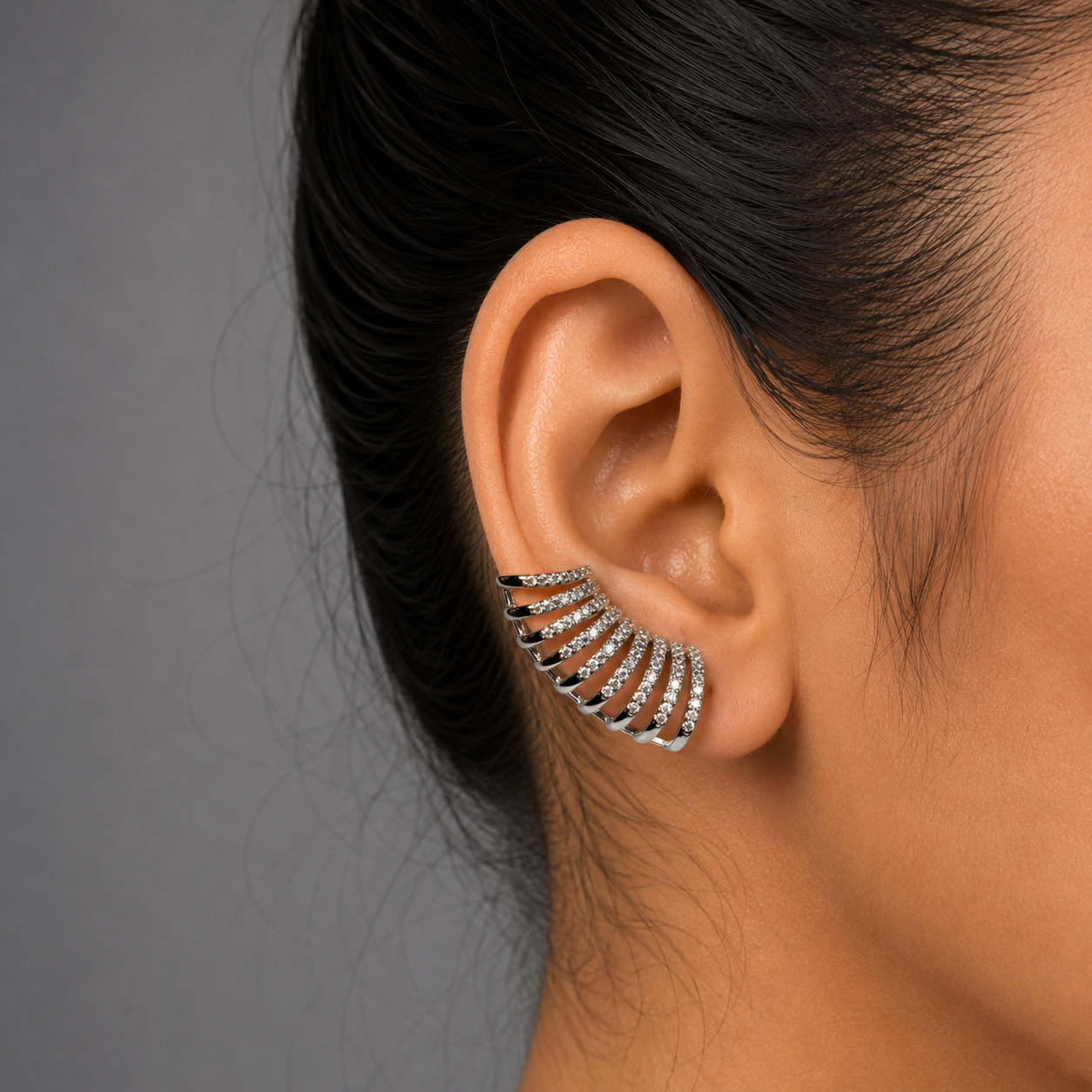 Radiant Fan Ear Cuff Earrings