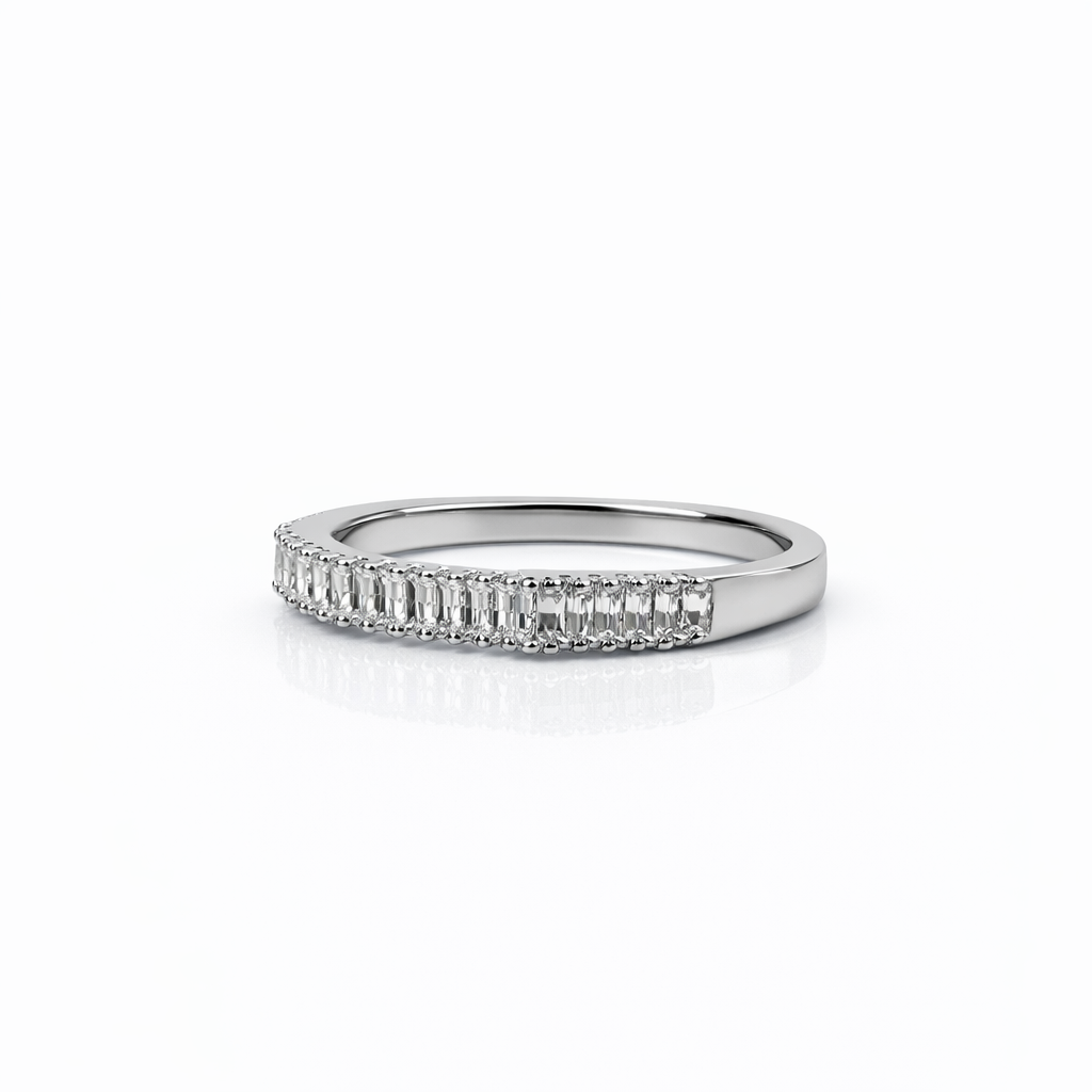 Radiant Halo Solitaire Ring Set