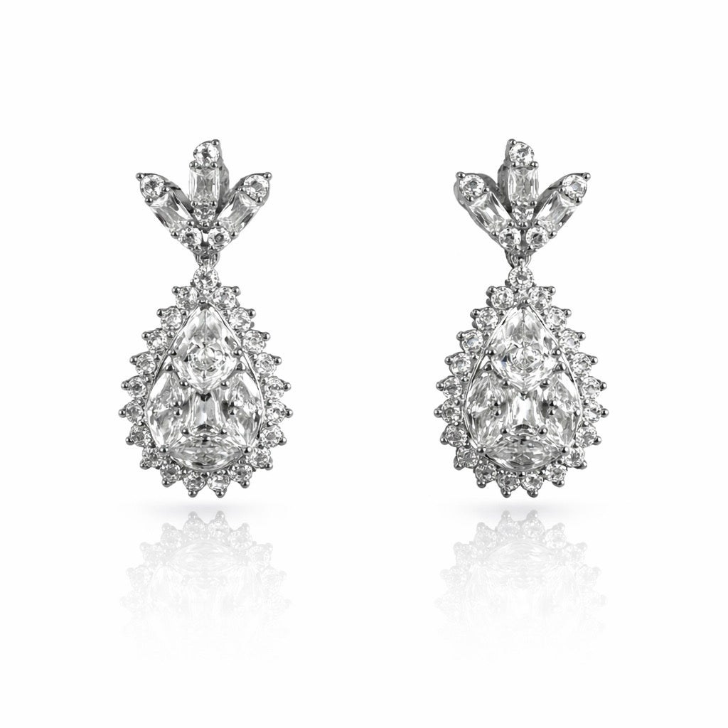 Radiant Teardrop Sparkle Pendant Set
