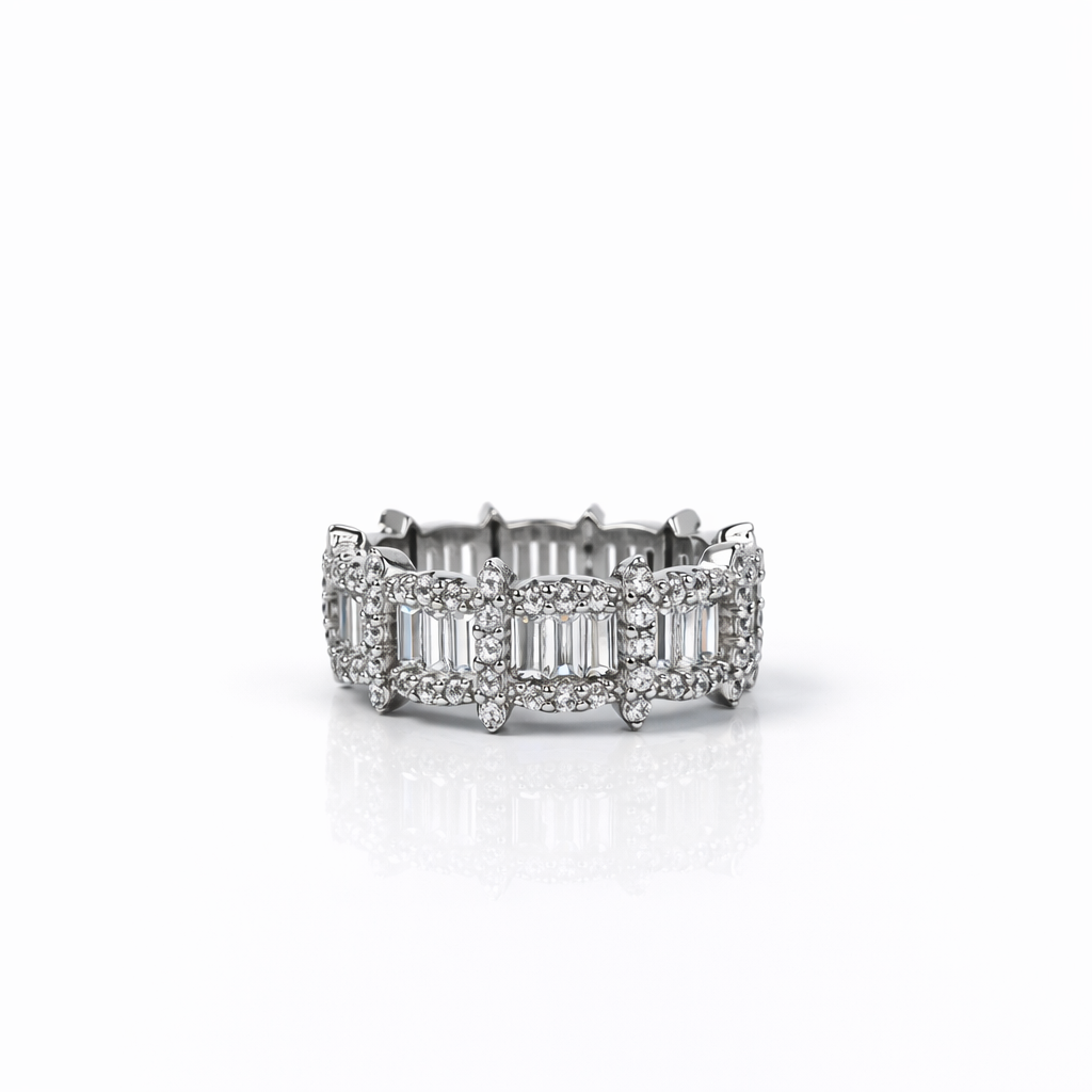 Silver Baguette Eternity Ring