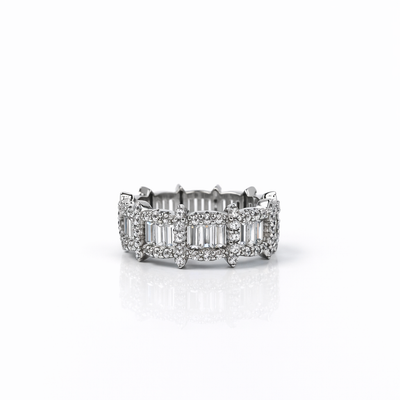 Silver Baguette Eternity Ring