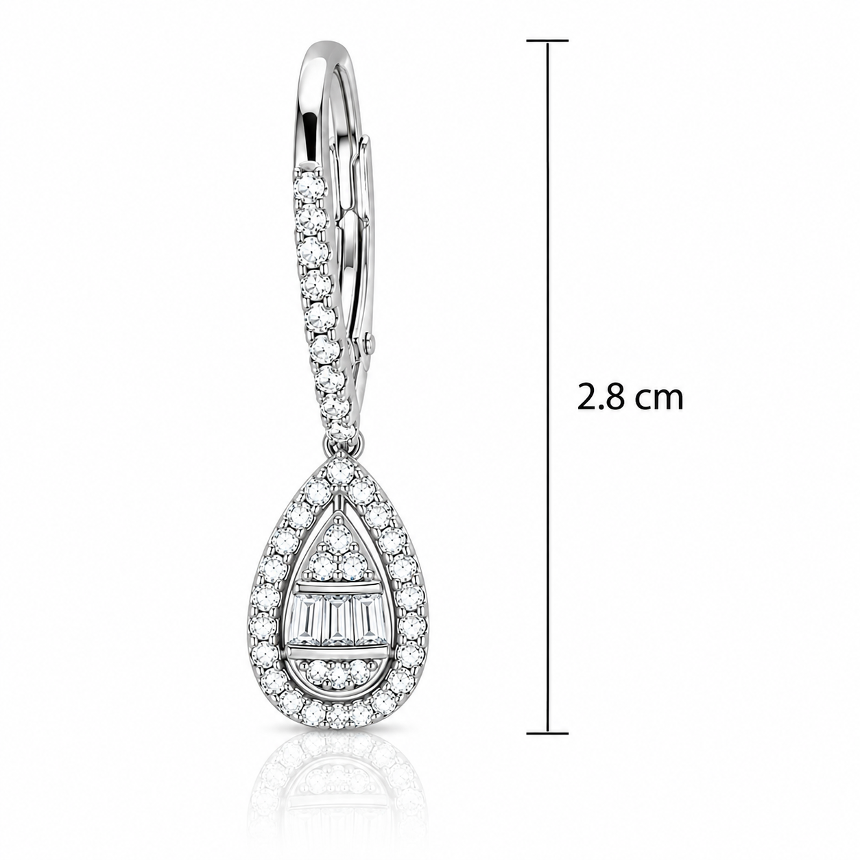 Teardrop Halo Earrings
