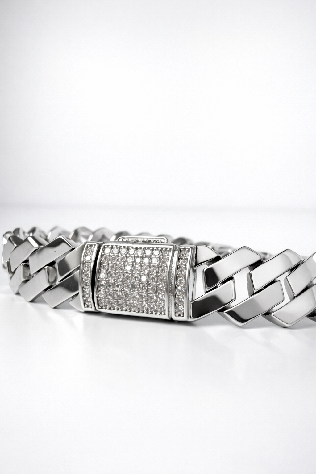 Titan Curb Silver Bracelet
