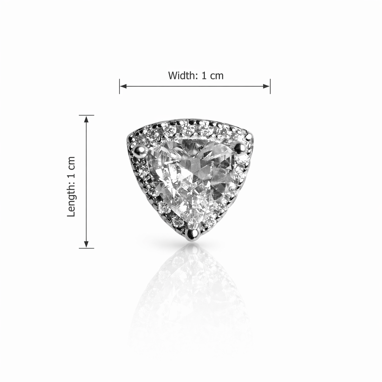 Trillion Halo Stud Earrings