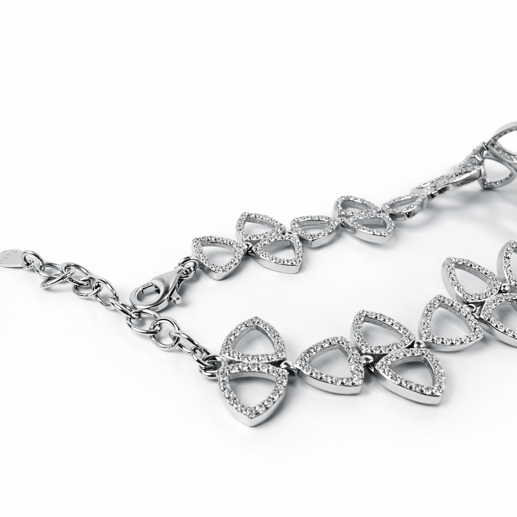 Trinity Petal Silver Bracelet