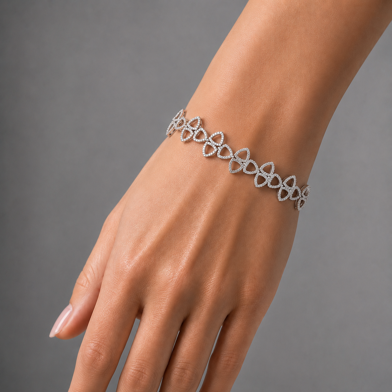 Trinity Petal Silver Bracelet